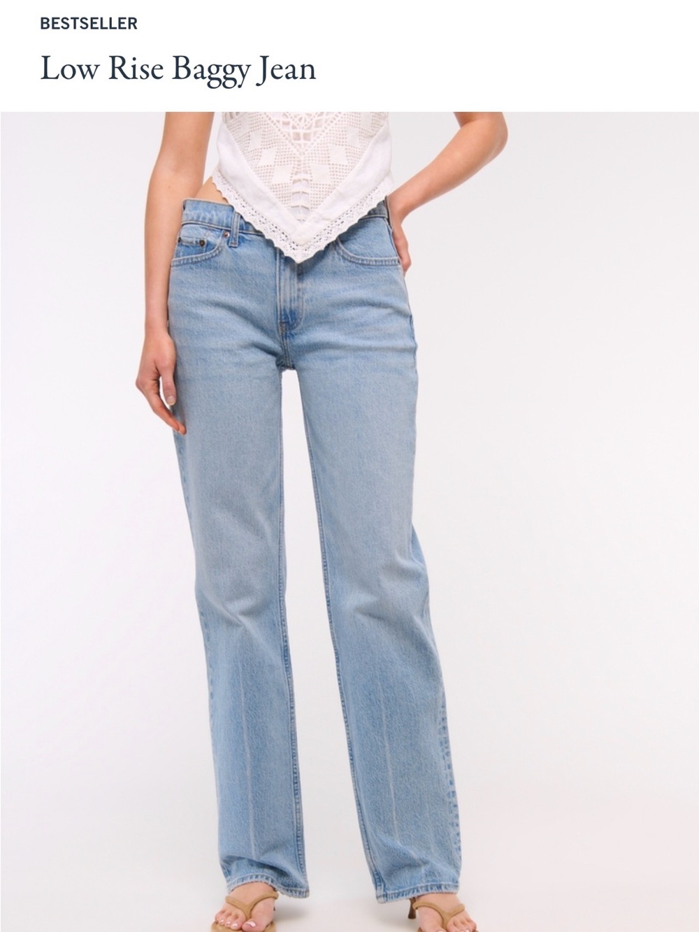 Abercrombie low rise baggy jean